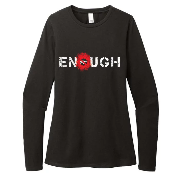 Enough End Gun Violence Splatter Protest Womens CVC Long Sleeve Shirt