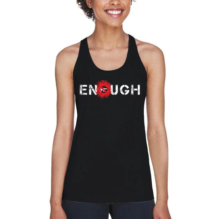 Enough End Gun Violence Splatter Protest Women's Racerback Tank