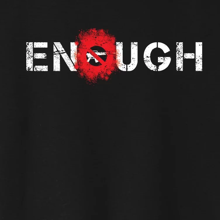 Enough End Gun Violence Splatter Protest Women's Crop Top Tee