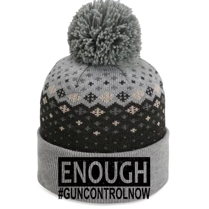 Enough Gun Control The Baniff Cuffed Pom Beanie