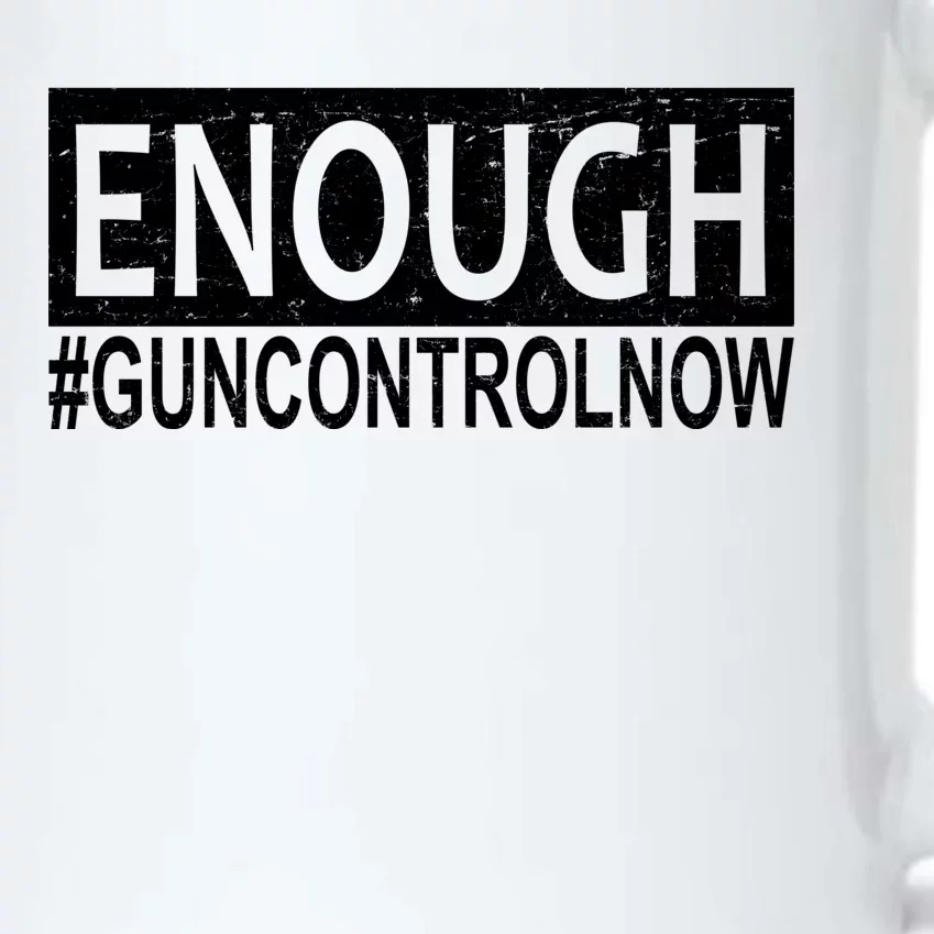 Enough Gun Control Black Color Changing Mug