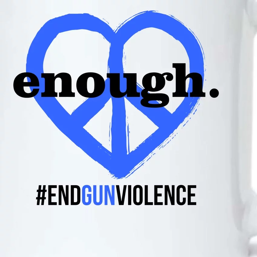 Enough Heart Peace Sign #ENDGUNVIOLENCE Black Color Changing Mug