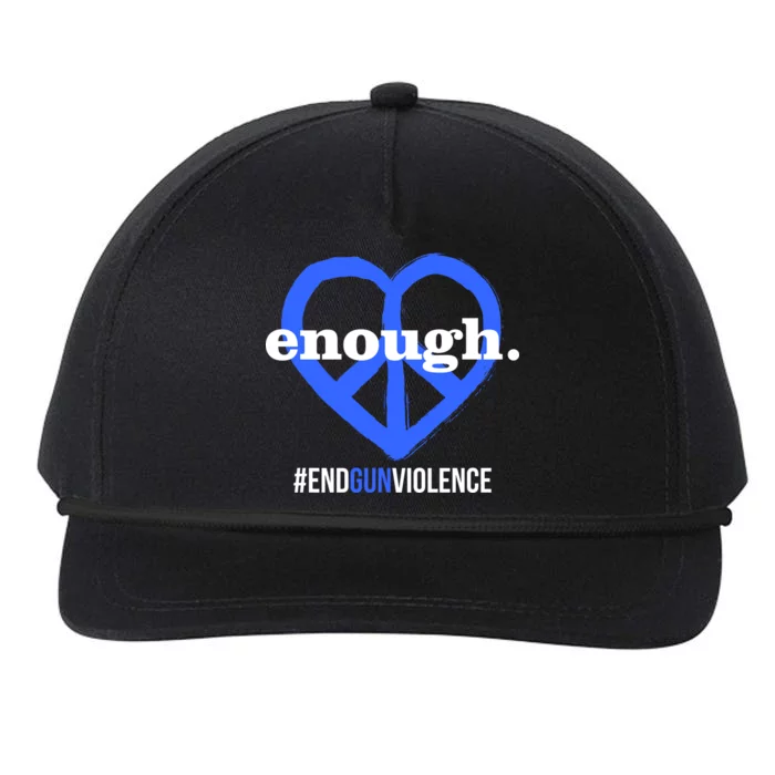 Enough Heart Peace Sign #ENDGUNVIOLENCE Snapback Five-Panel Rope Hat