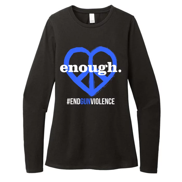 Enough Heart Peace Sign #ENDGUNVIOLENCE Womens CVC Long Sleeve Shirt