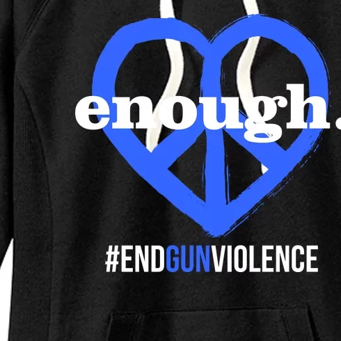 Enough Heart Peace Sign #ENDGUNVIOLENCE Women's Fleece Hoodie