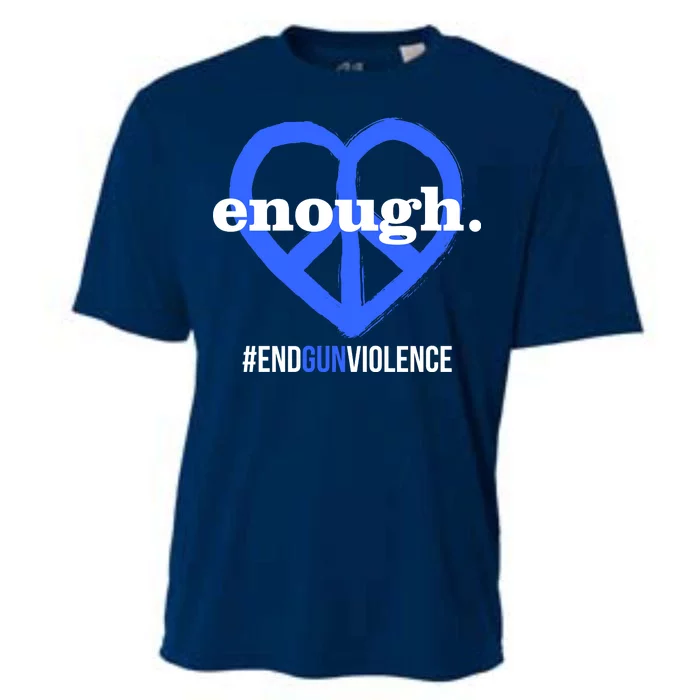 Enough Heart Peace Sign #ENDGUNVIOLENCE Cooling Performance Crew T-Shirt