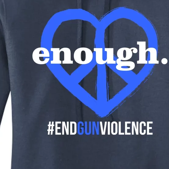 Enough Heart Peace Sign #ENDGUNVIOLENCE Women's Pullover Hoodie