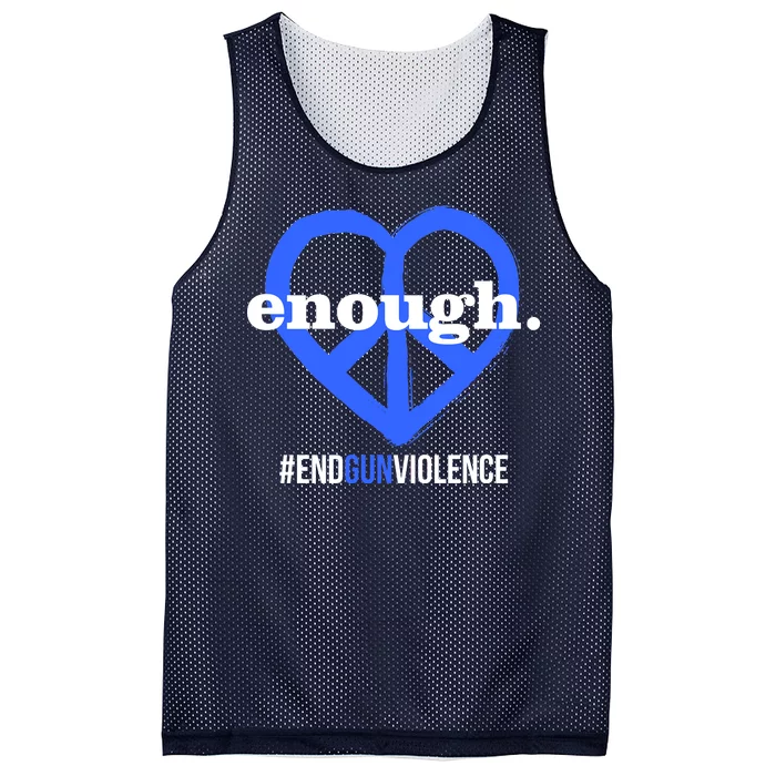 Enough Heart Peace Sign #ENDGUNVIOLENCE Mesh Reversible Basketball Jersey Tank