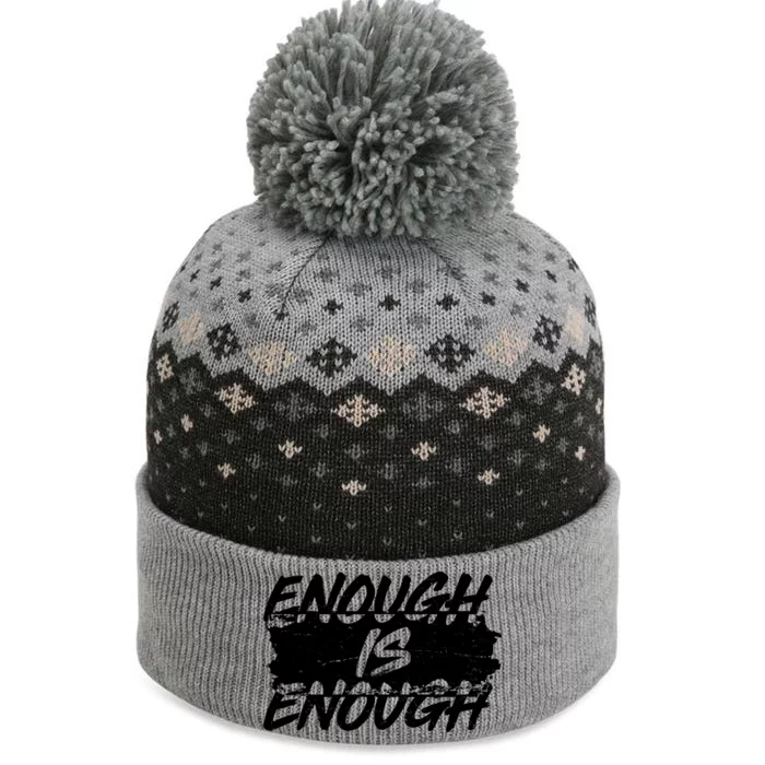 Enough Is Enough Black Lives Matter Protest The Baniff Cuffed Pom Beanie