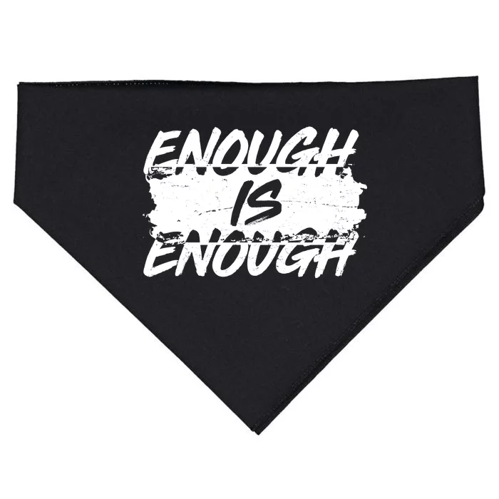 Enough Is Enough Black Lives Matter Protest USA-Made Doggie Bandana