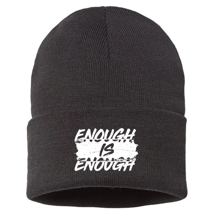 Enough Is Enough Black Lives Matter Protest Sustainable Knit Beanie