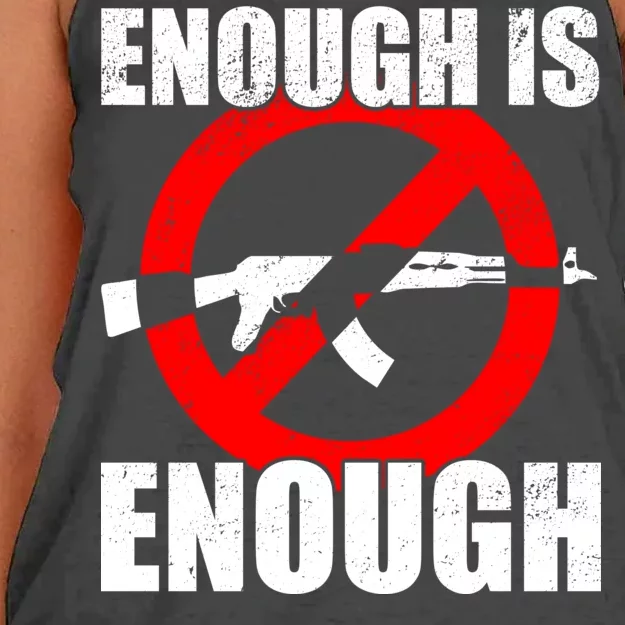 Enough Is Enough Gun Control Anti-Gun Women's Knotted Racerback Tank