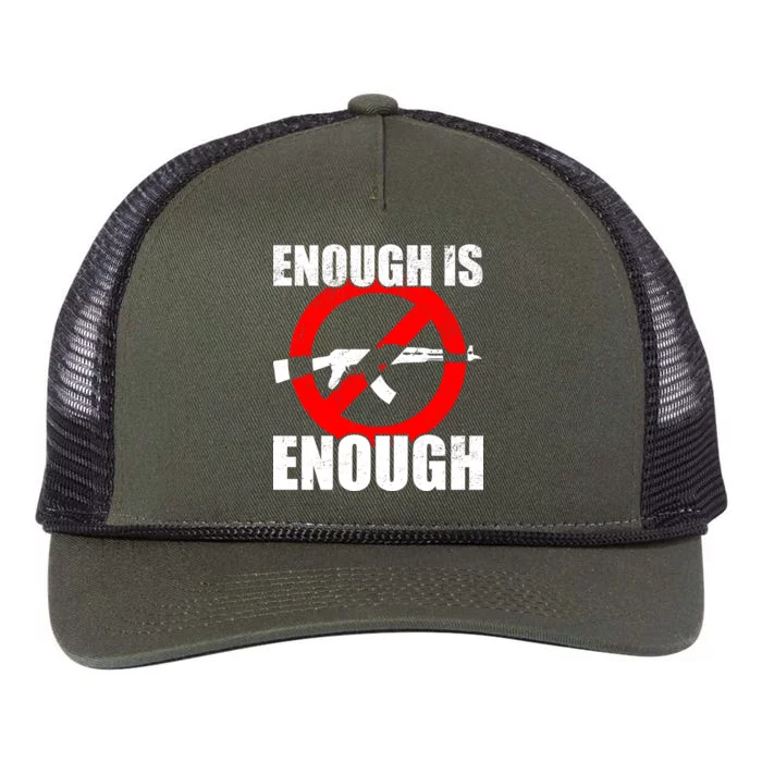 Enough Is Enough Gun Control Anti-Gun Retro Rope Trucker Hat Cap