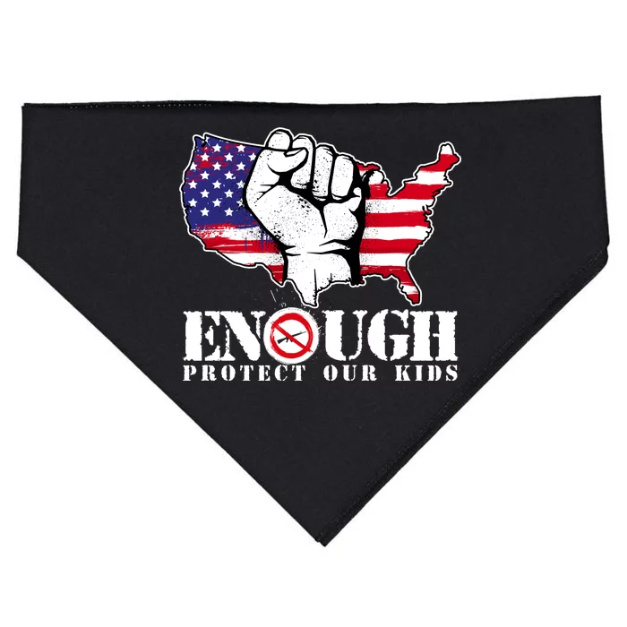 ENOUGH Protect Our Kids Stop Gun Violence USA-Made Doggie Bandana