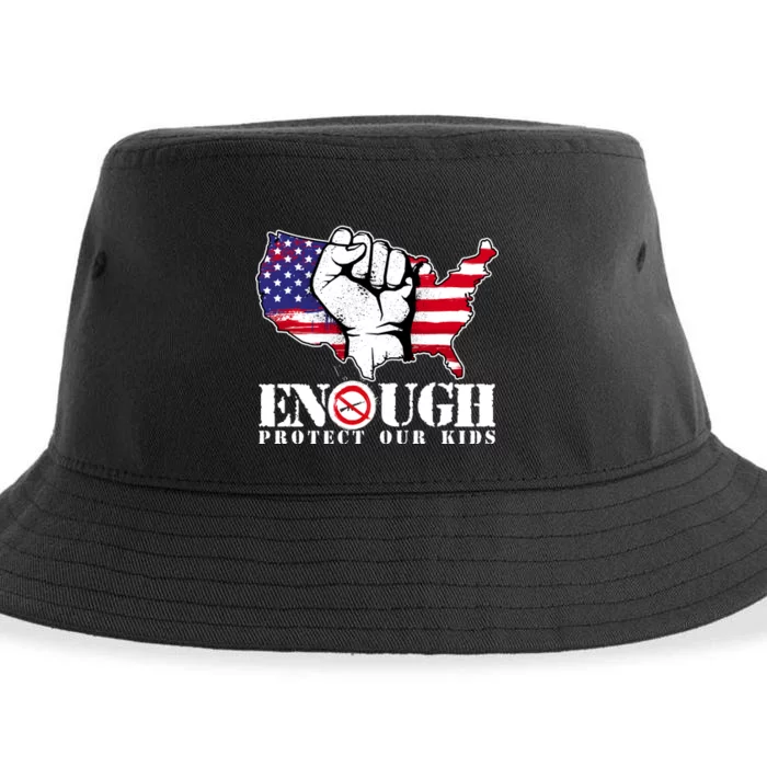 ENOUGH Protect Our Kids Stop Gun Violence Sustainable Bucket Hat