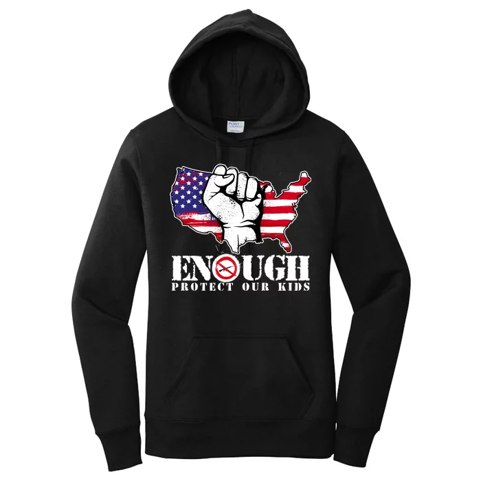 ENOUGH Protect Our Kids Stop Gun Violence Women's Pullover Hoodie