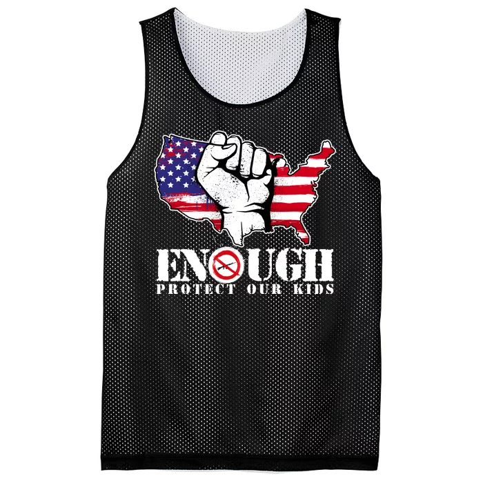 ENOUGH Protect Our Kids Stop Gun Violence Mesh Reversible Basketball Jersey Tank