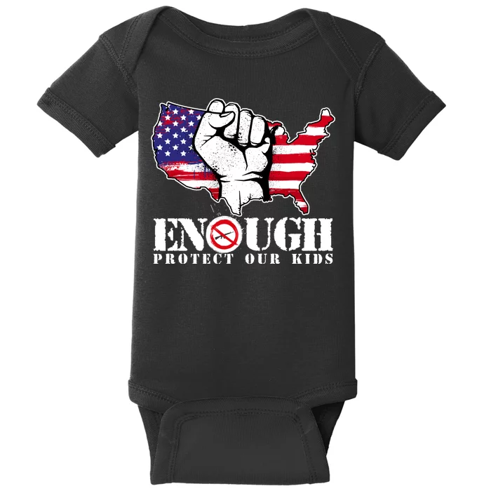 ENOUGH Protect Our Kids Stop Gun Violence Baby Bodysuit