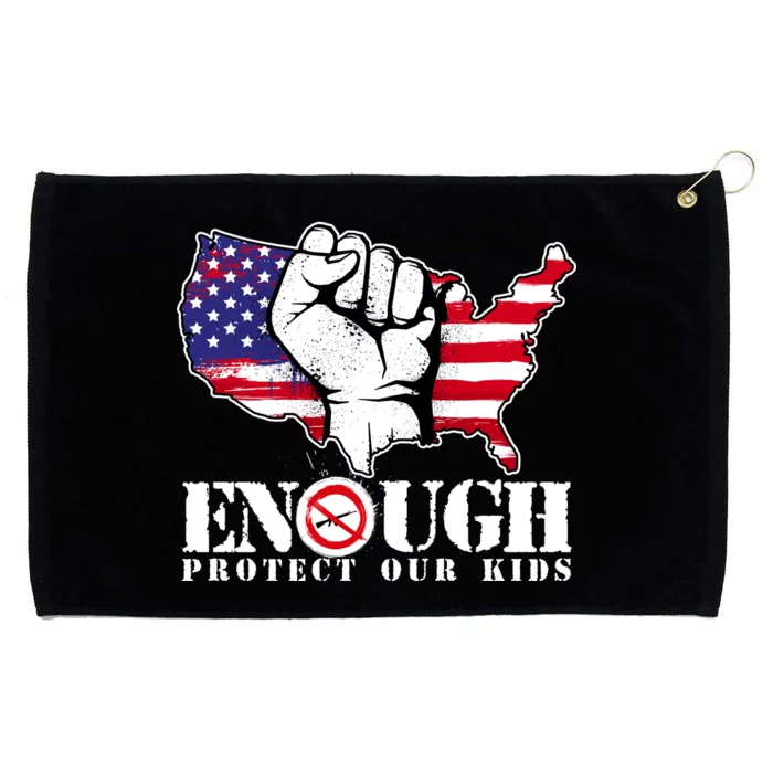 ENOUGH Protect Our Kids Stop Gun Violence Grommeted Golf Towel