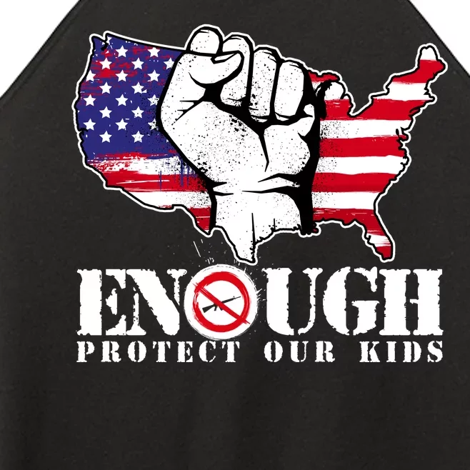 ENOUGH Protect Our Kids Stop Gun Violence Women’s Perfect Tri Rocker Tank