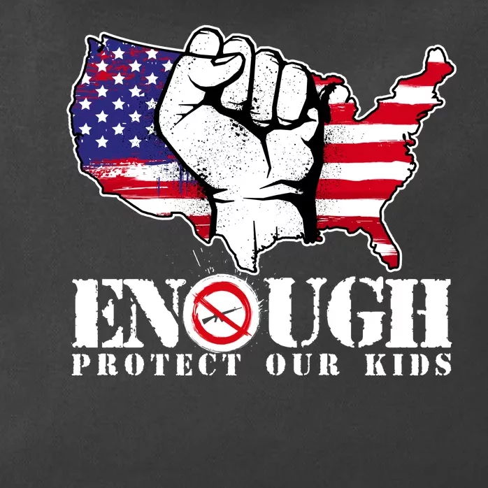 ENOUGH Protect Our Kids Stop Gun Violence Zip Tote Bag