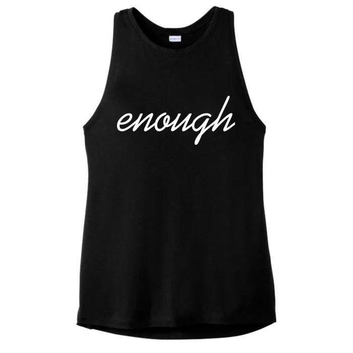 Enough Script March For Our Lives Ladies Tri-Blend Wicking Tank