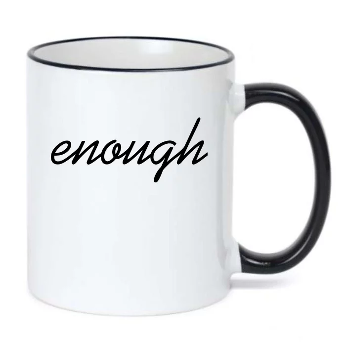 Enough Script March For Our Lives Black Color Changing Mug