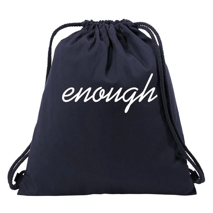 Enough Script March For Our Lives Drawstring Bag