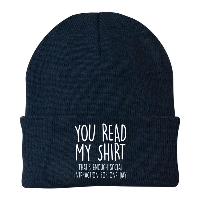 Enough Social Interaction Funny Knit Cap Winter Beanie