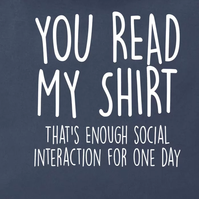 Enough Social Interaction Funny Zip Tote Bag