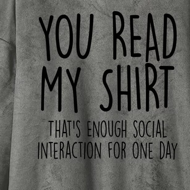 Enough Social Interaction Funny Hooded Wearable Blanket