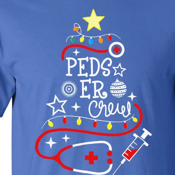 Emergency Nurse Pediatric ER Techs Peds ER Christmas Crew Tall T-Shirt