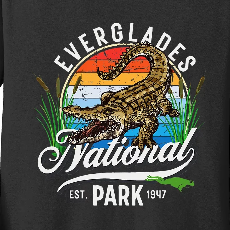 Everglades National Park Tourist Gift Kids Long Sleeve Shirt