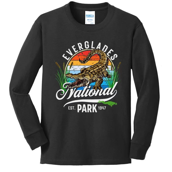 Everglades National Park Tourist Gift Kids Long Sleeve Shirt