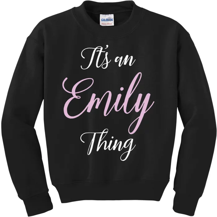 Emily Name Personalized Women Girl Black Cute Gift Her Kids Sweatshirt