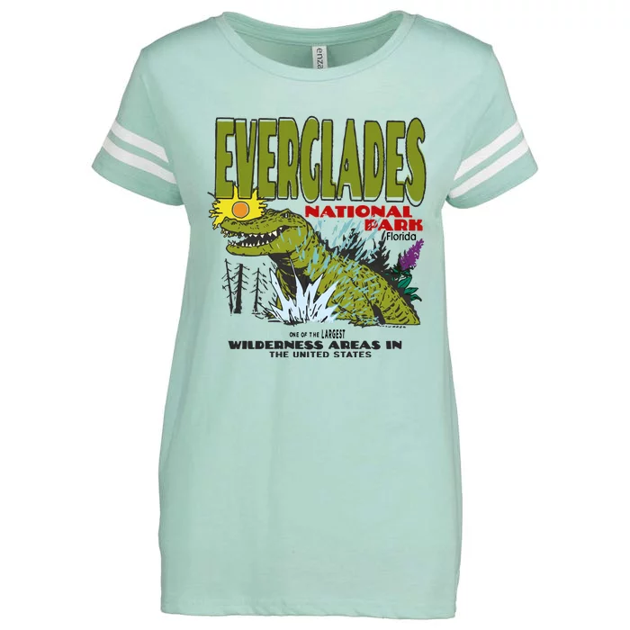 Everglades National Park Florida Enza Ladies Jersey Football T-Shirt