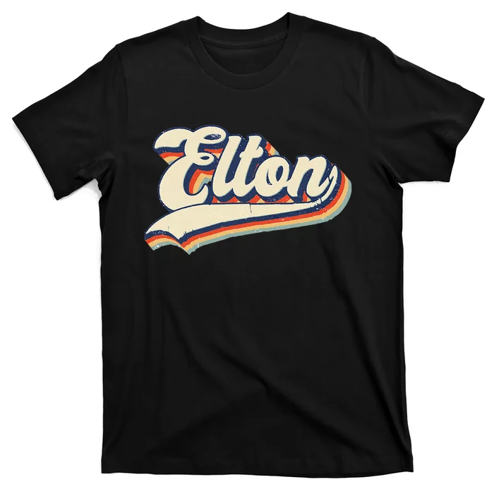 Elton Name Personalized Vintage Retro Gift Men Women T-Shirt