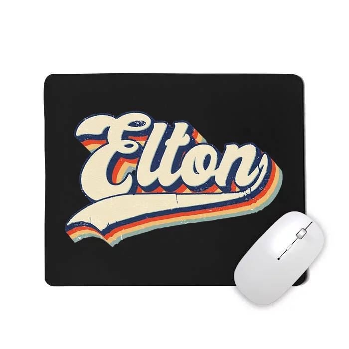 Elton Name Personalized Vintage Retro Gift Men Women Mousepad