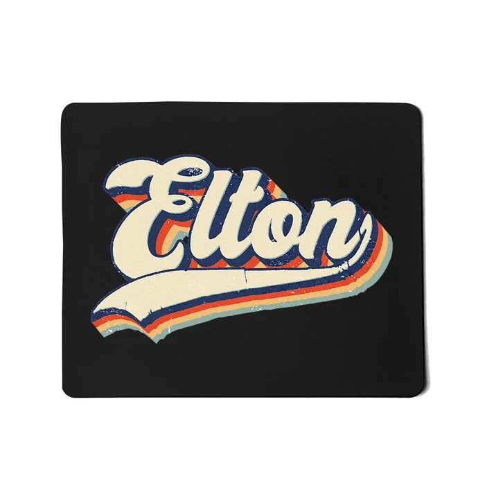 Elton Name Personalized Vintage Retro Gift Men Women Mousepad