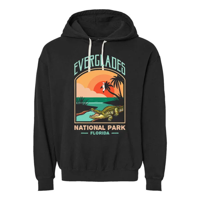 Everglades National Park US Crocodile Florida Alligators Garment-Dyed Fleece Hoodie