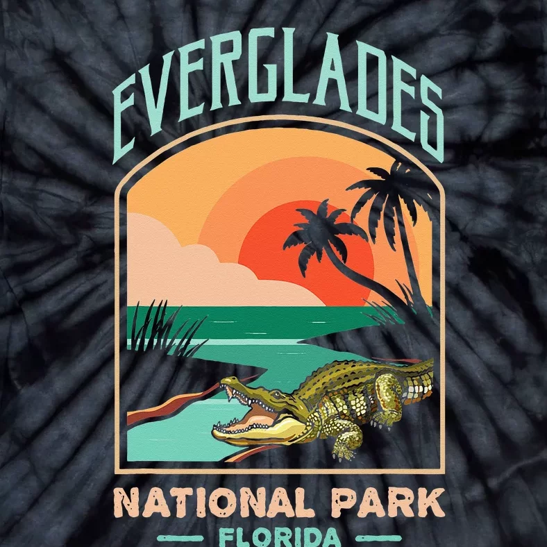 Everglades National Park US Crocodile Florida Alligators Tie-Dye T-Shirt