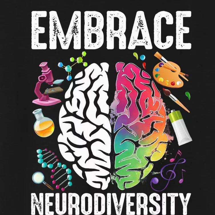 Embrace Neurodiversity puzzle ASD Awareness Women's Crop Top Tee