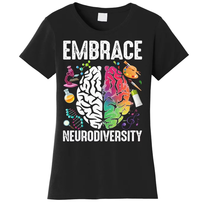 Embrace Neurodiversity puzzle ASD Awareness Women's T-Shirt