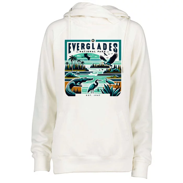 Everglades National Park Florida Modern Womens Funnel Neck Pullover Hood