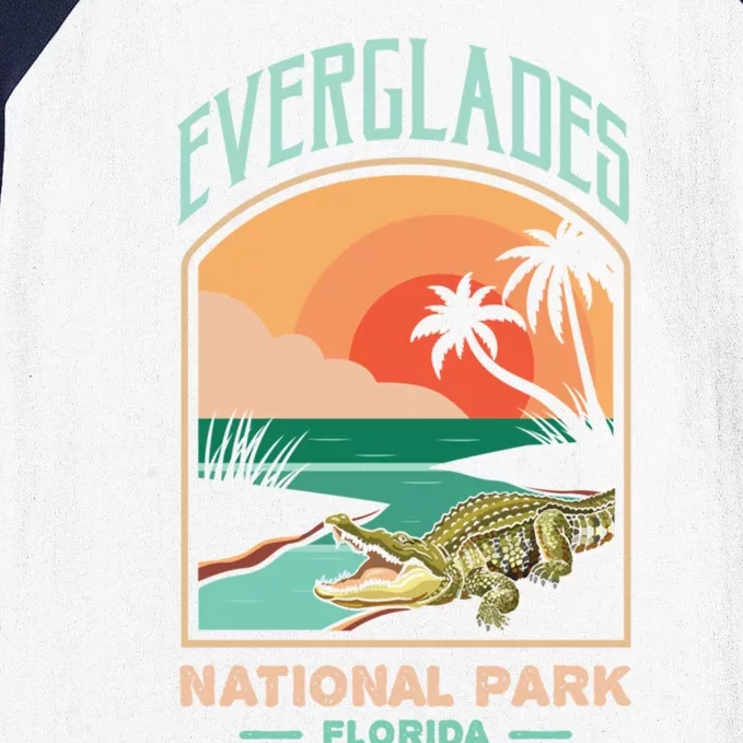 Everglades National Park Us Crocodile Florida Alligators Gift Baseball Sleeve Shirt