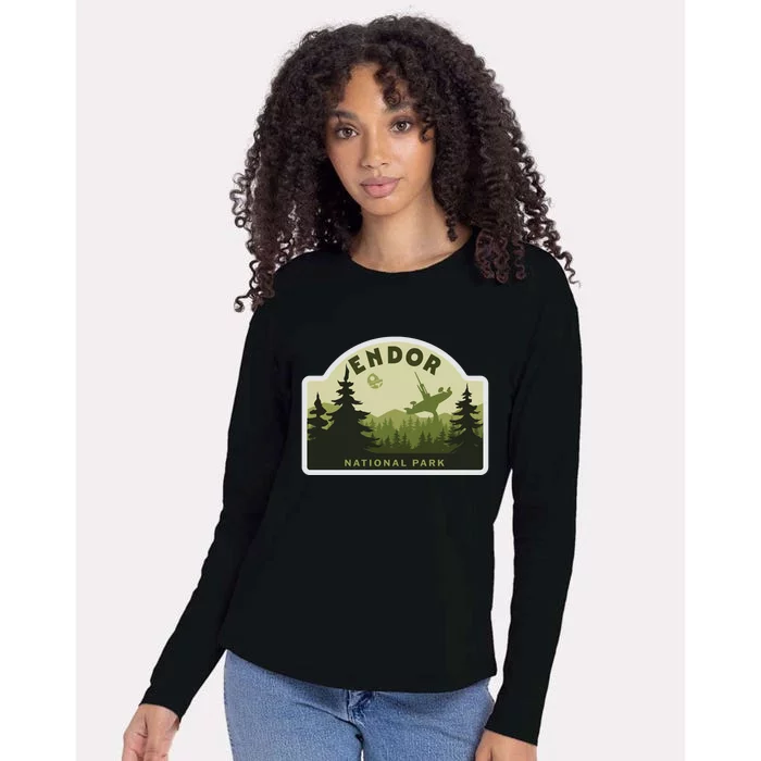 Endor National Park Womens Cotton Relaxed Long Sleeve T-Shirt