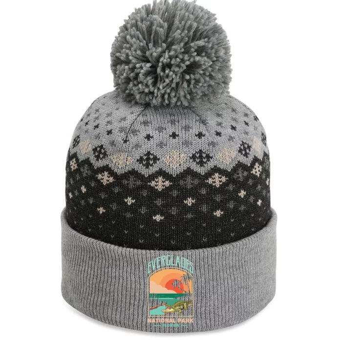 Everglades National Park Us Crocodile Florida Alligators Gift The Baniff Cuffed Pom Beanie