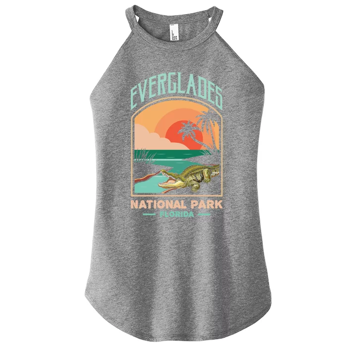 Everglades National Park Us Crocodile Florida Alligators Gift Women’s Perfect Tri Rocker Tank