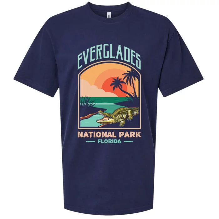 Everglades National Park Us Crocodile Florida Alligators Gift Sueded Cloud Jersey T-Shirt