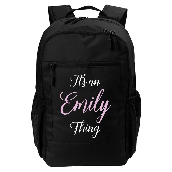 Emily Name Personalized Women Girl Pink Black Cute Daily Commute Backpack